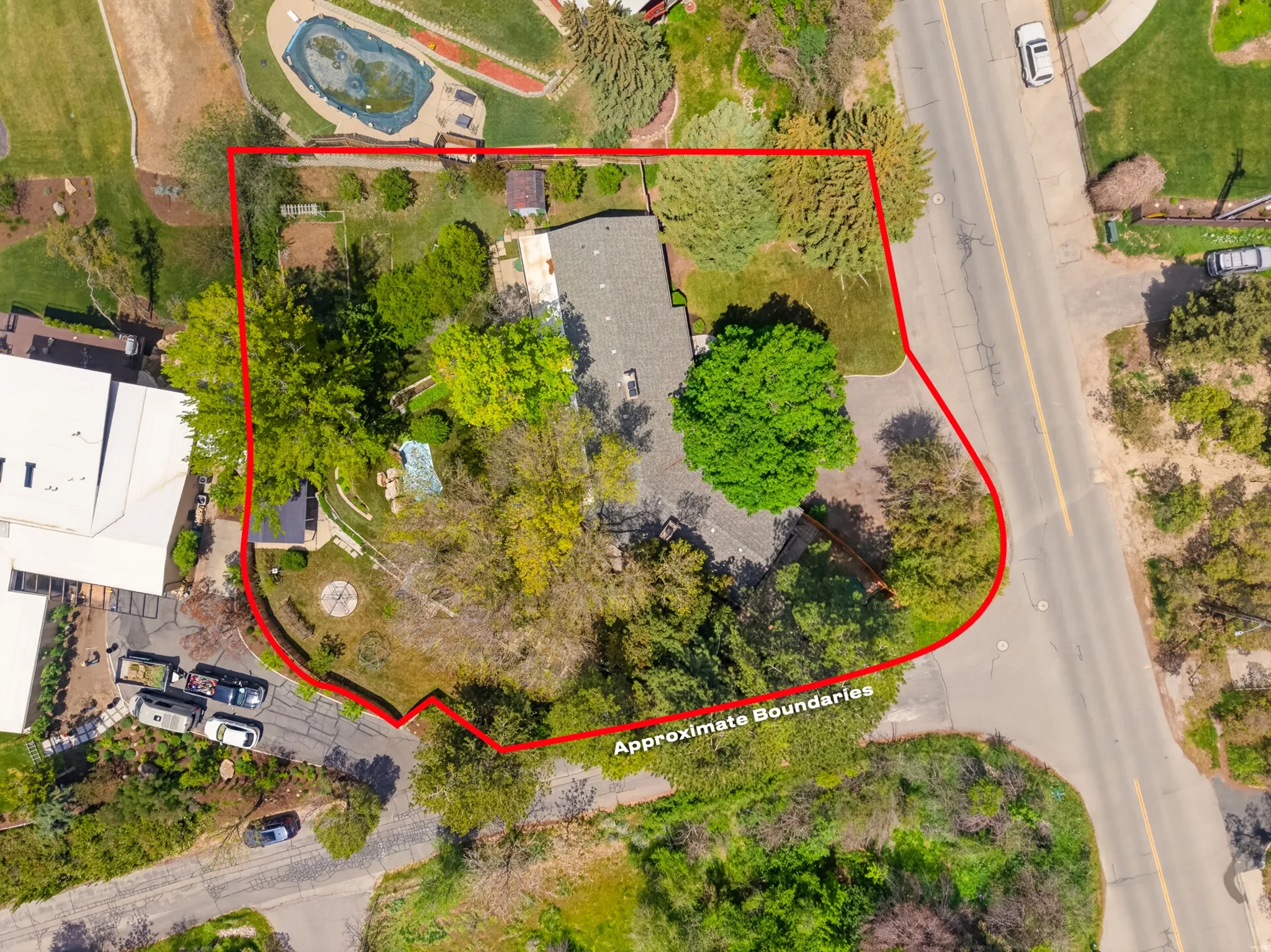 Aerial view of property