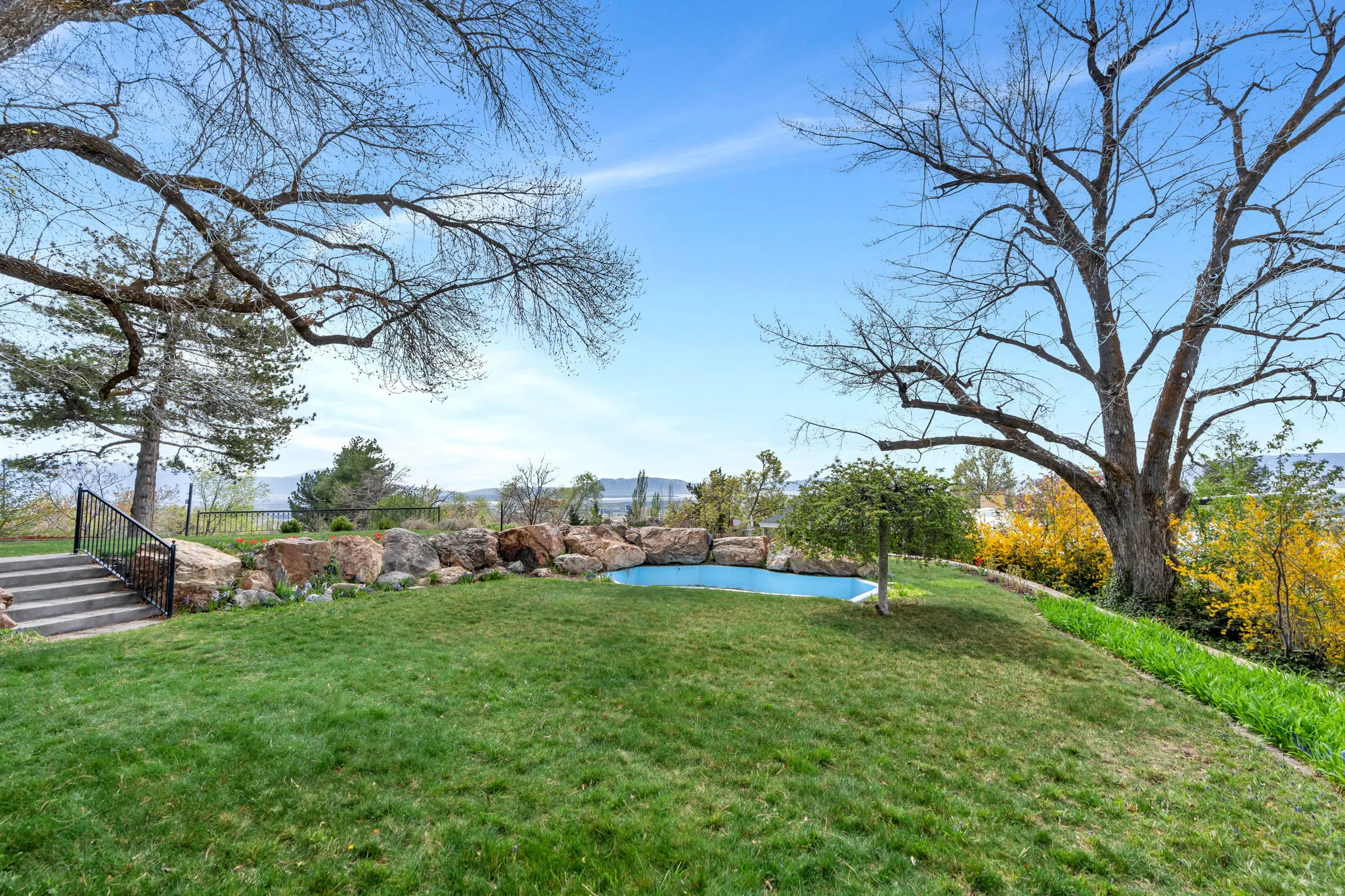 View of green lawn