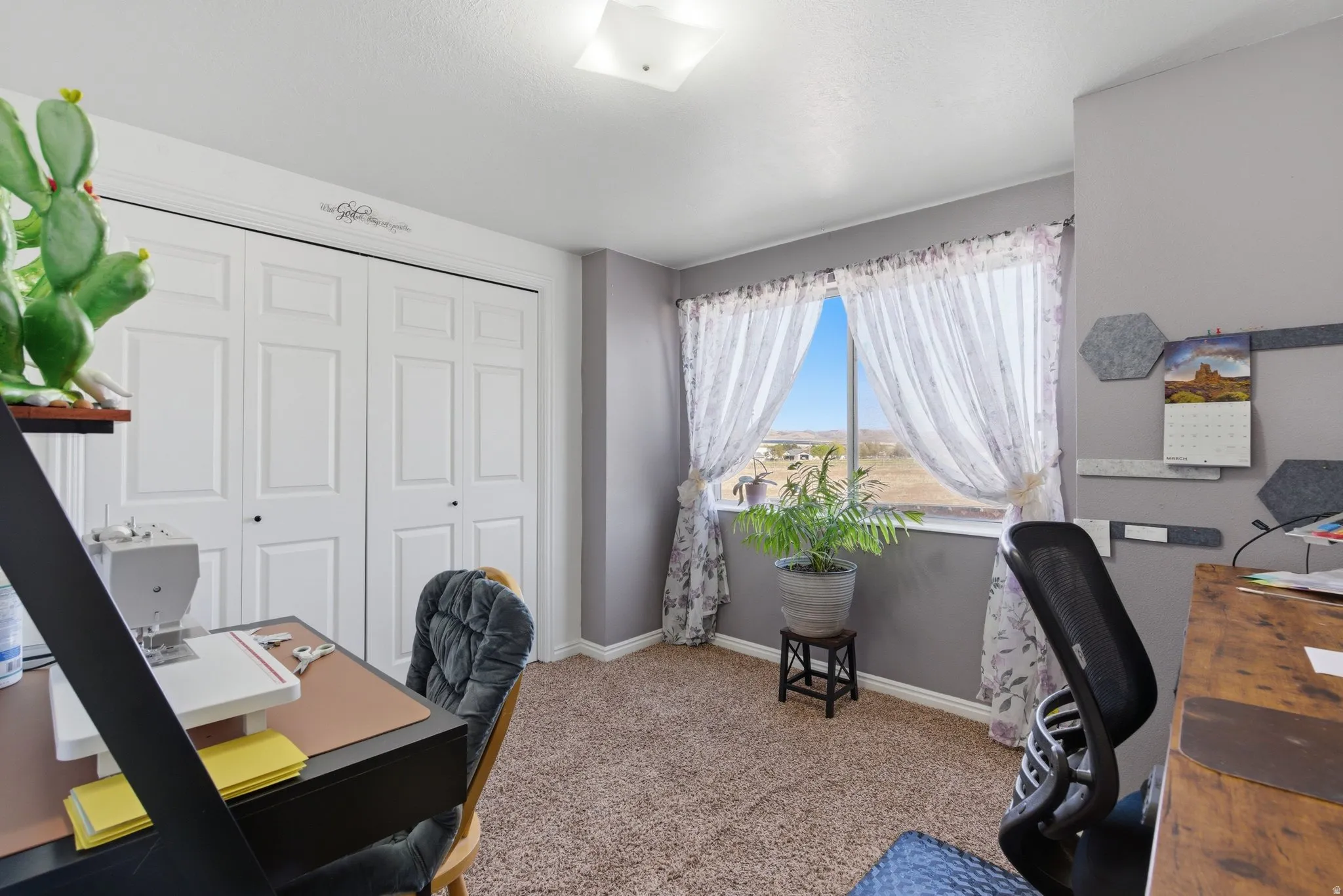 Bedroom #2 with lots closet space and beautiful views!