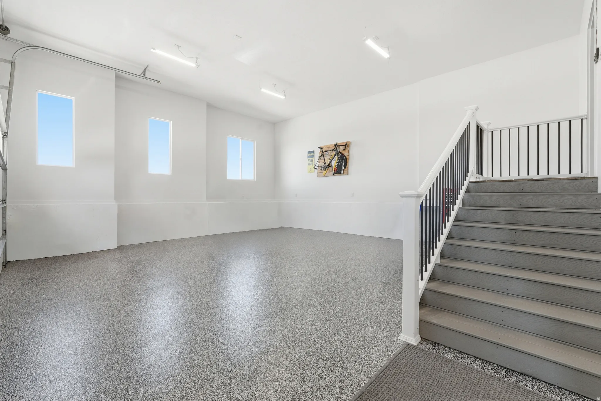 View of 2 car side of finished garage