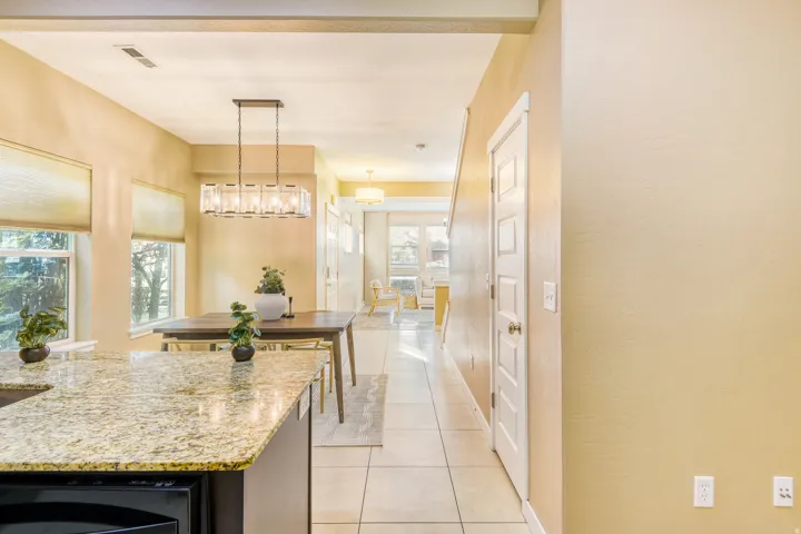 Kitchen with granite countertops