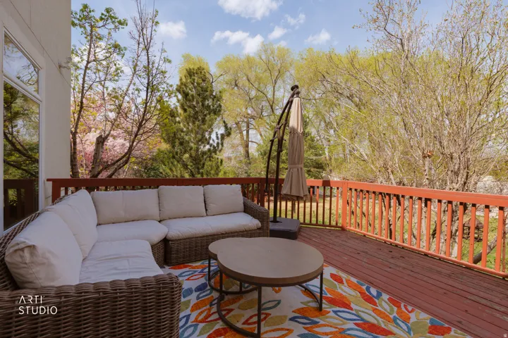 View of wooden terrace