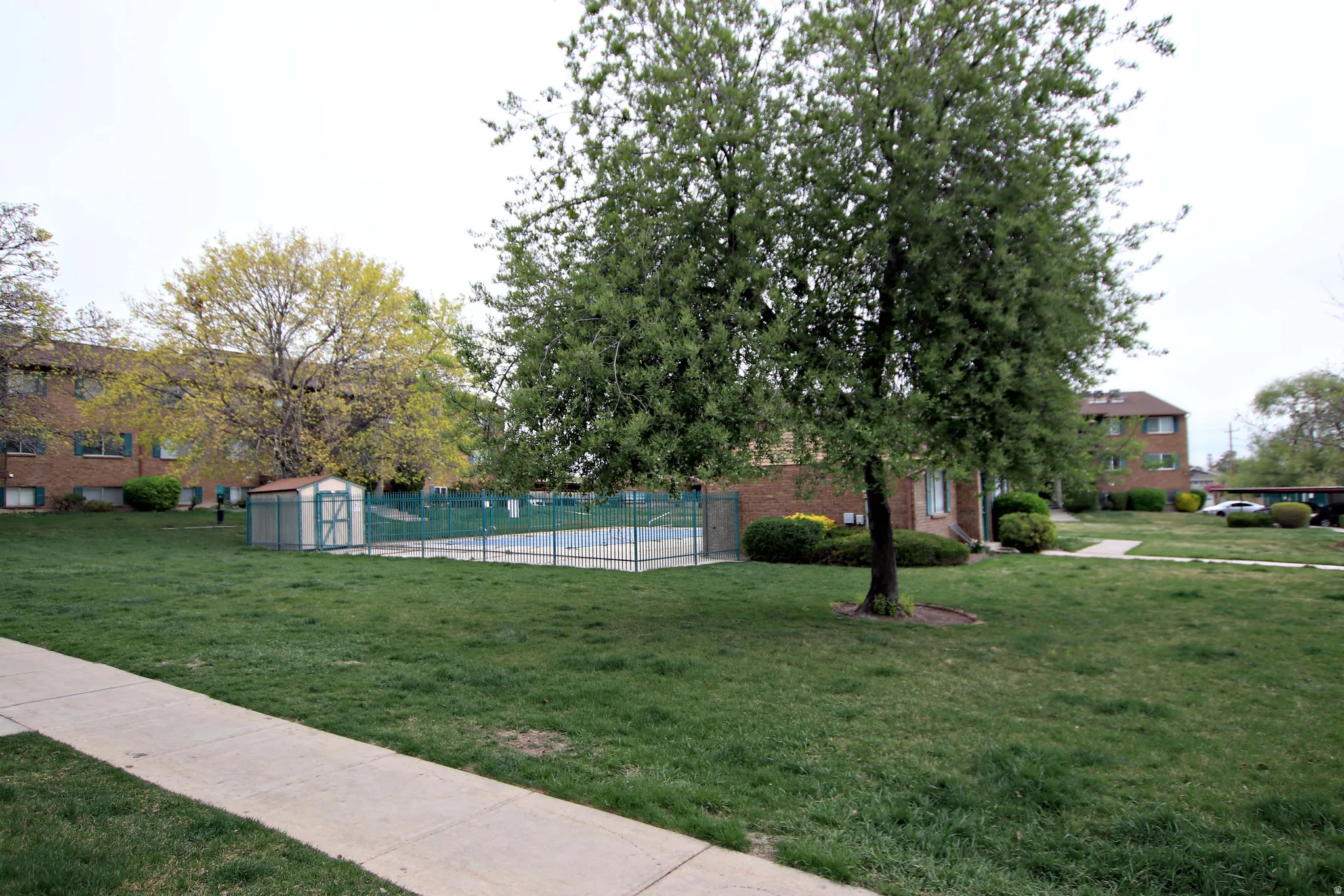 Surrounding community with a pool