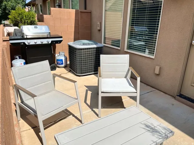 View of patio featuring grilling area