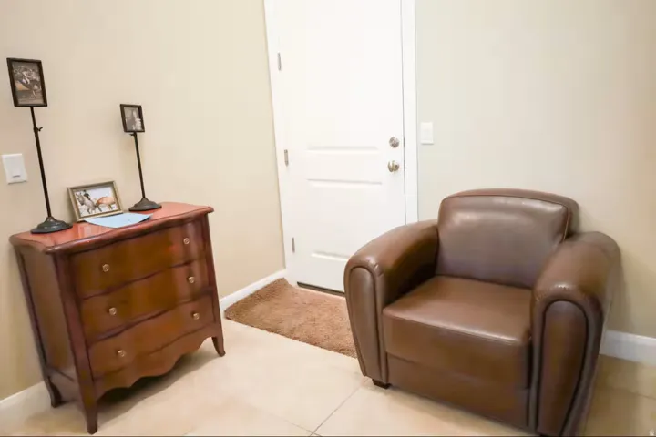 Living area with baseboards