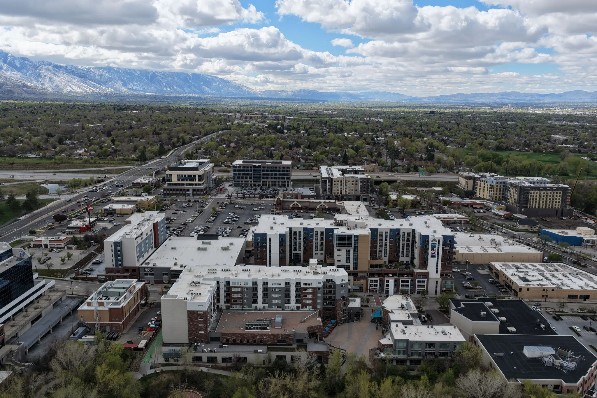 View of urban area featuring a mountainous background