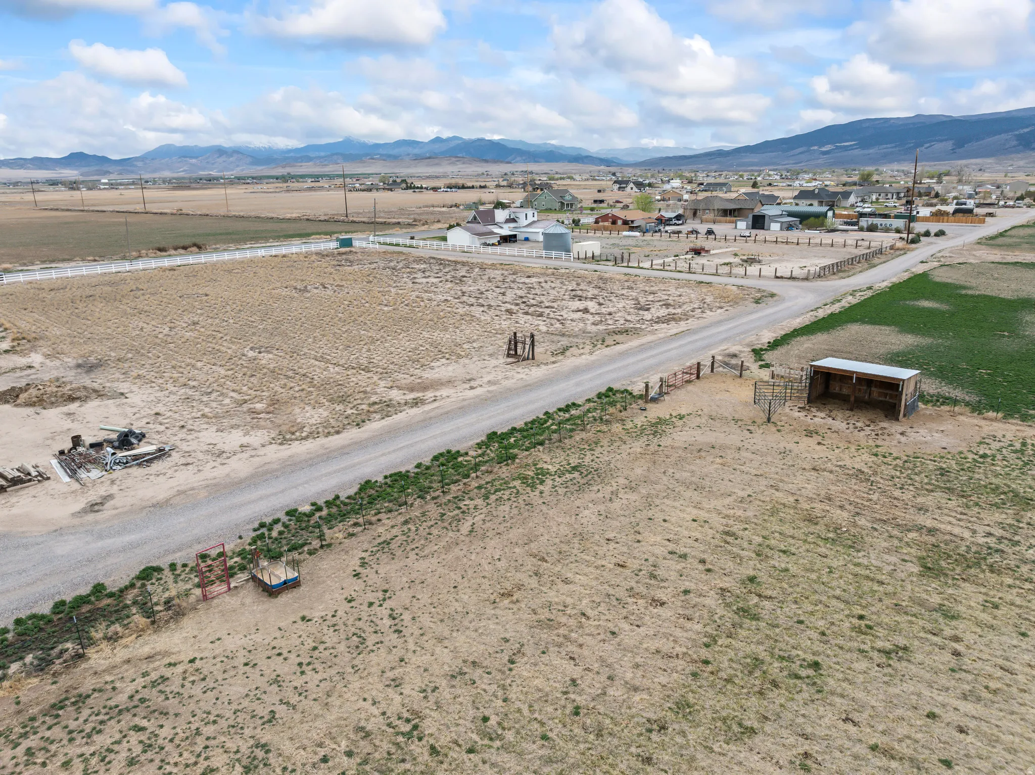 Bird's eye view of a mountain backdrop