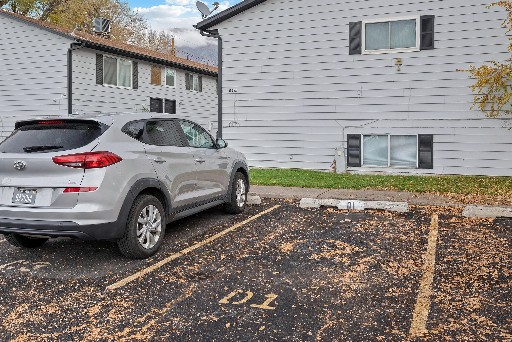 View of uncovered parking lot