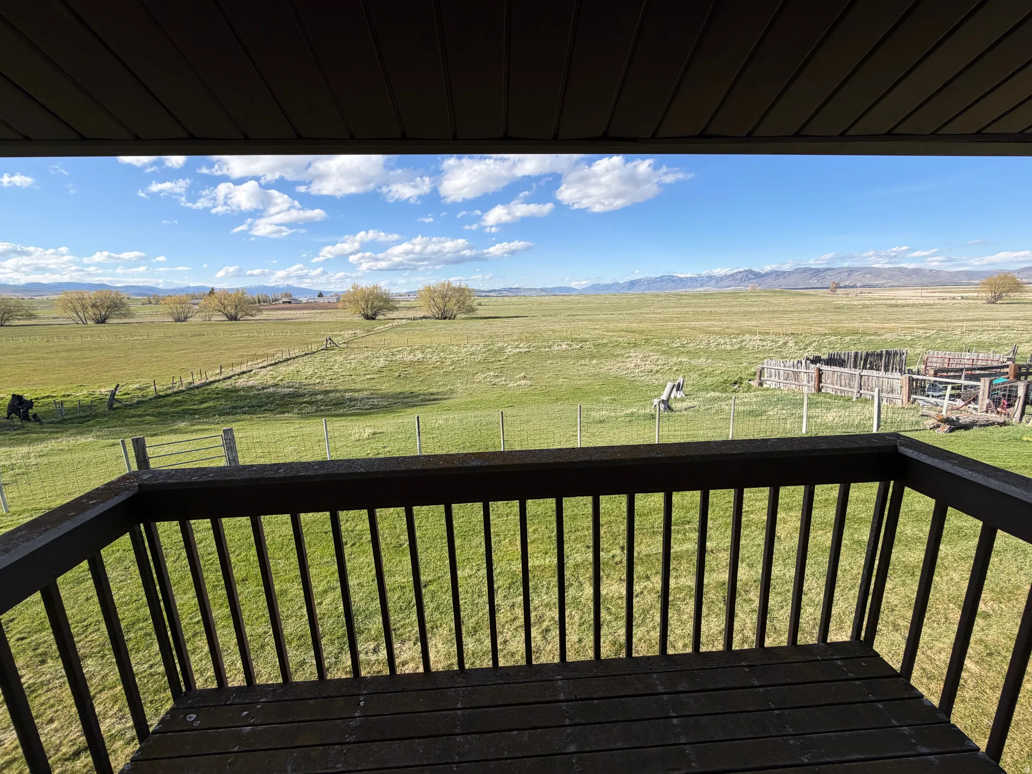 Deck featuring a rural view