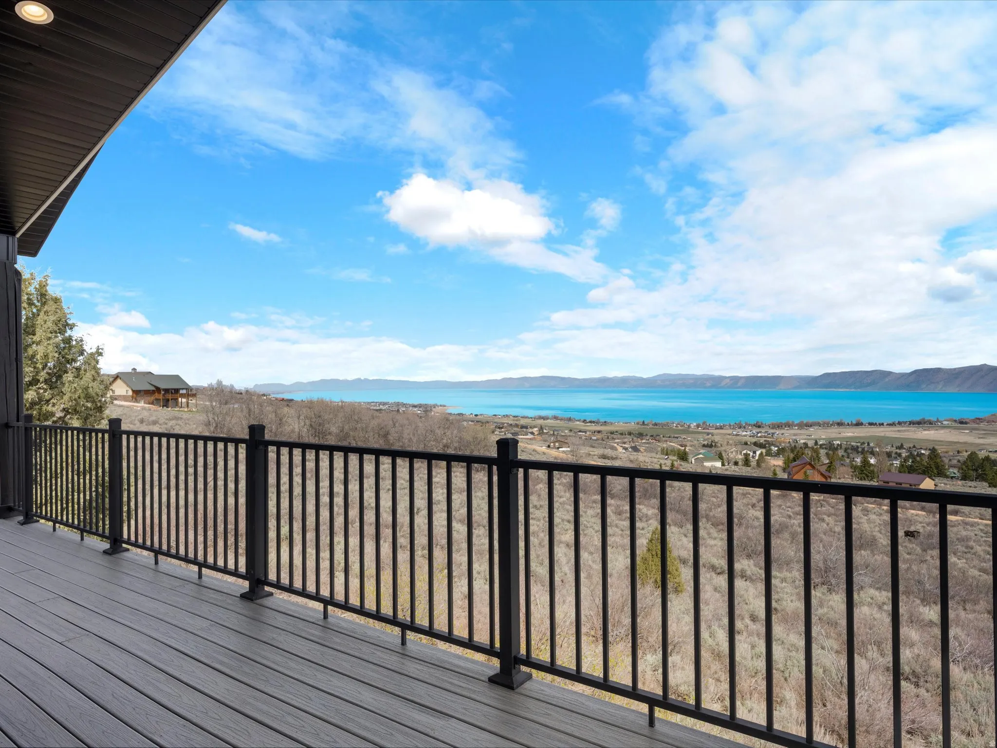 Deck with a mountain view