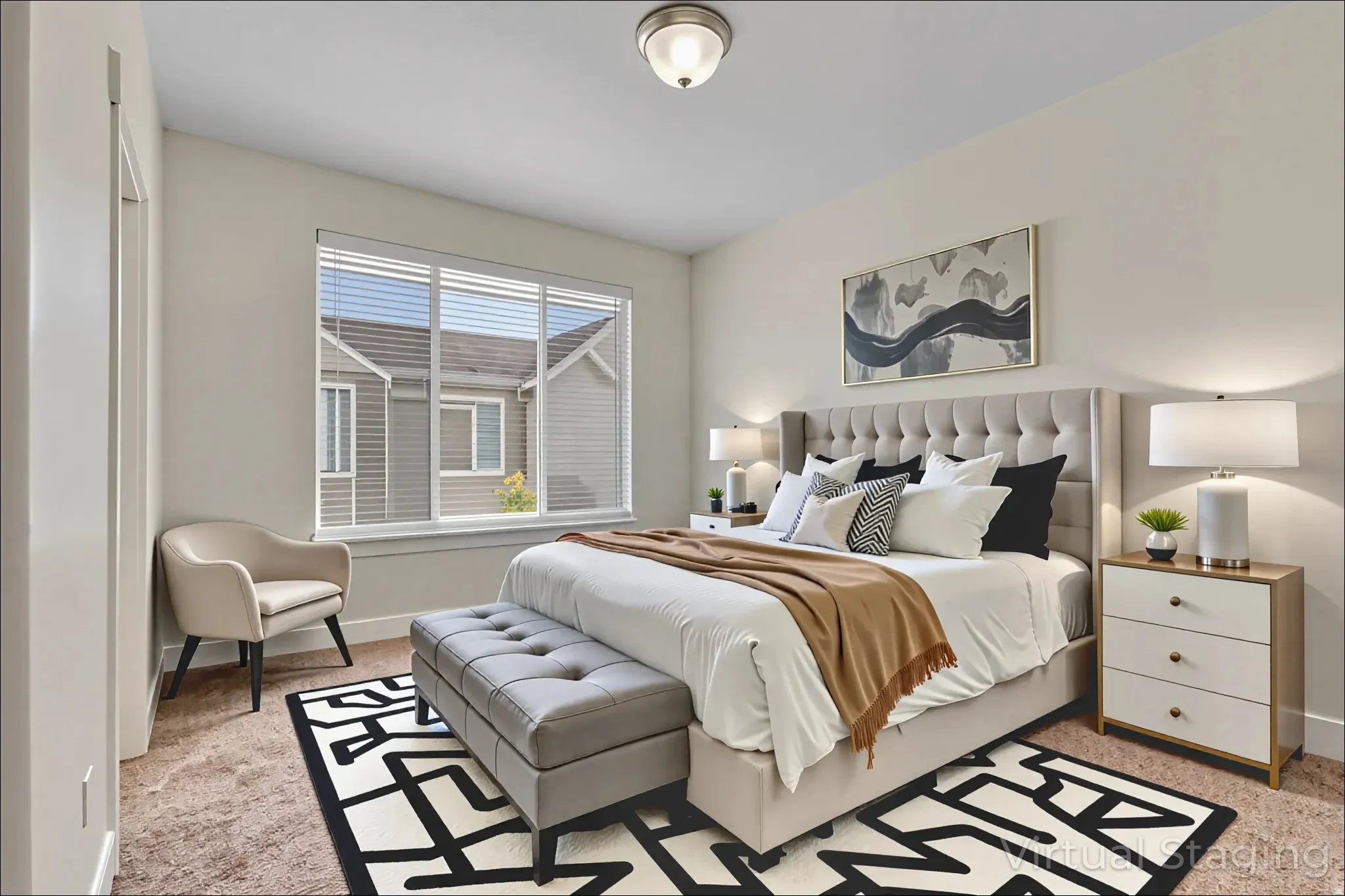 Virtually staged photos of home at 1899 S 1030 W- interior of similar unit