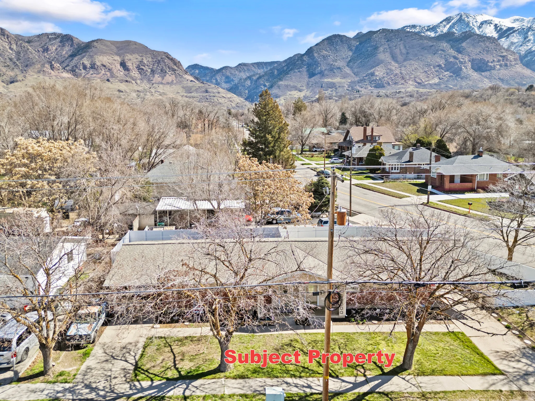 View of mountain background featuring view of the eastern mountains into Ogden Canyon.