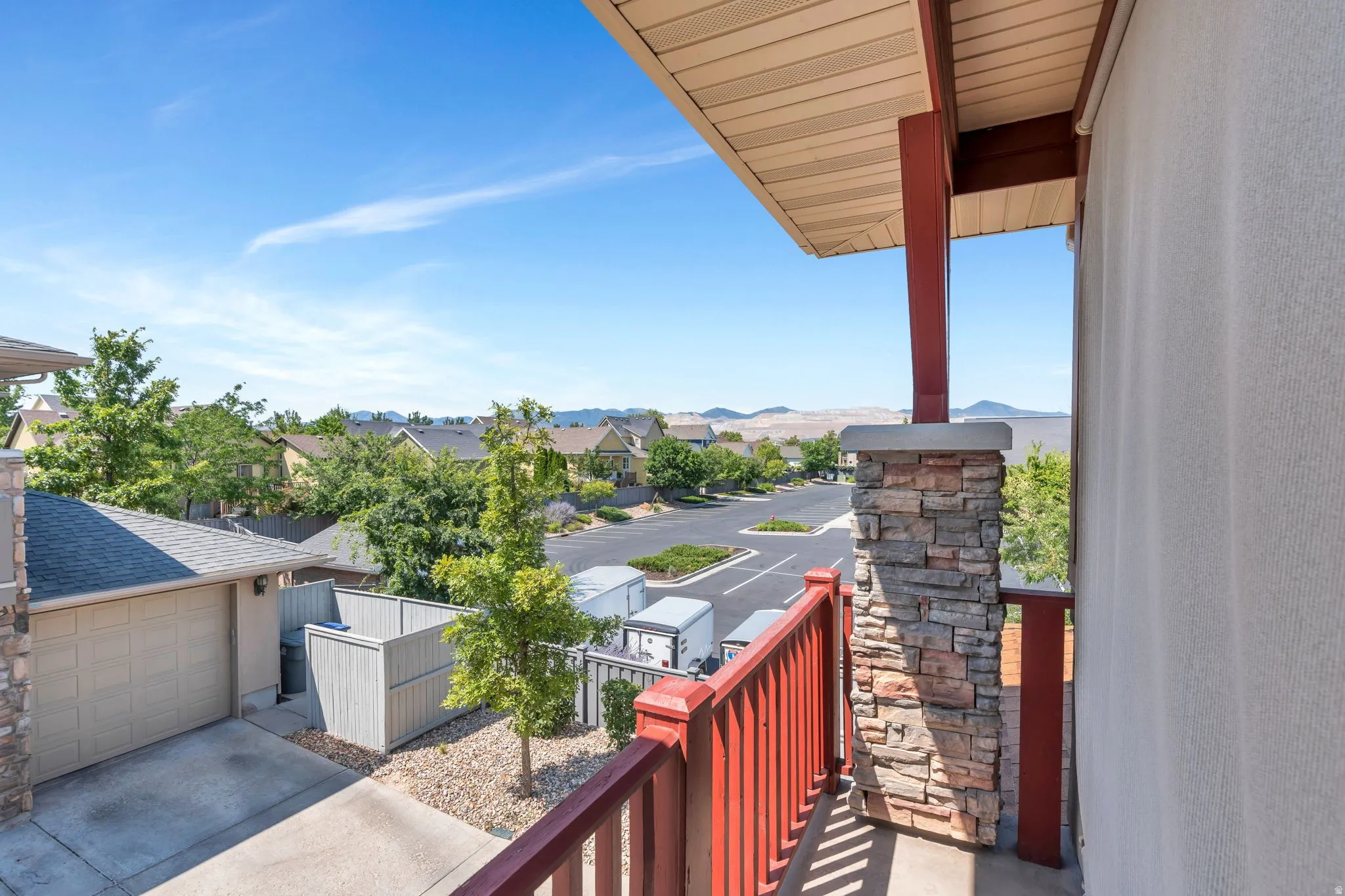 Balcony with a residential view