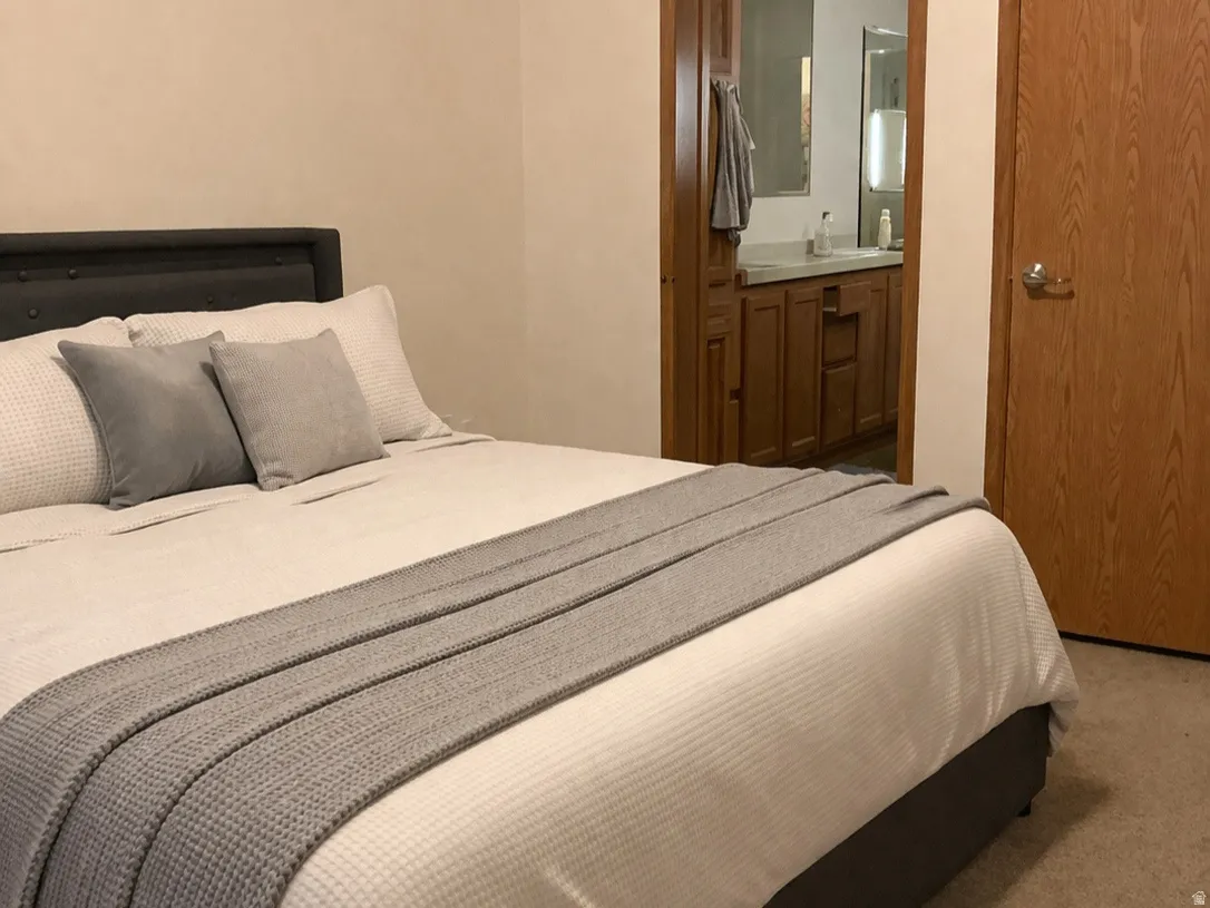 Master / Primary Bedroom looking into the primary bathroom