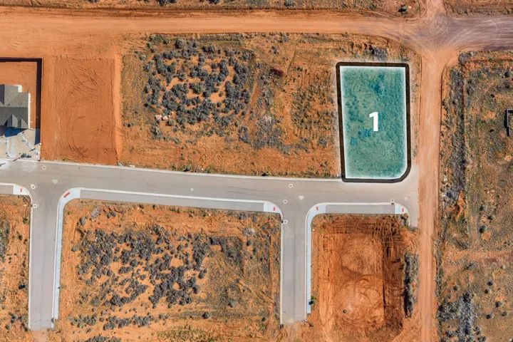 Drone / aerial view of a desert landscape