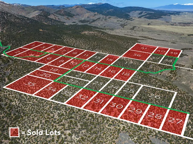 Expansive land plots with varied terrain and mountainous surroundings