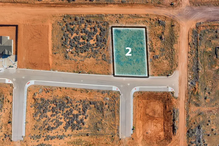 Aerial view of a desert landscape