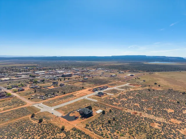 Overview of rural landscape with a desert landscape