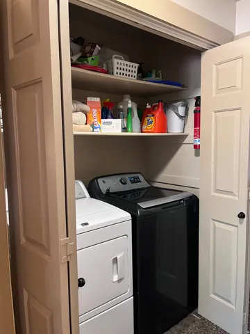 Laundry area with washing machine and dryer