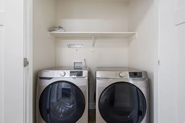 Laundry area with separate washer and dryer