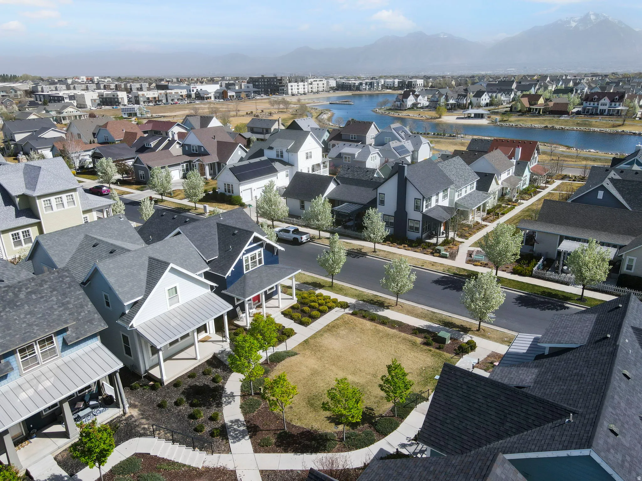 Aerial view showing proximity to the lake