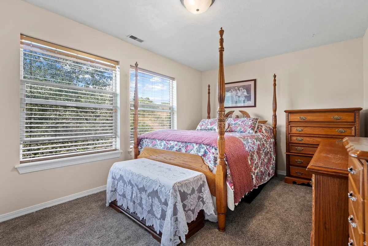 Bedroom with large windows