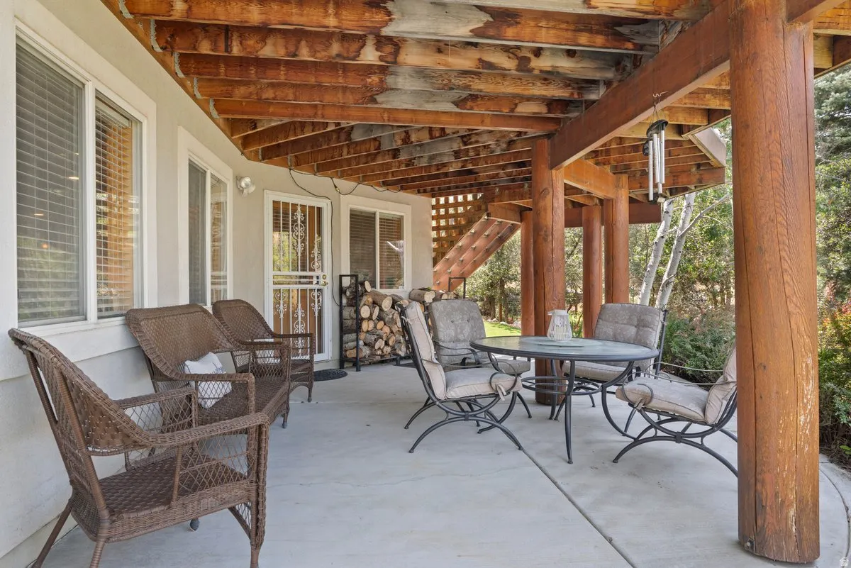 View of covered patio basement entrance