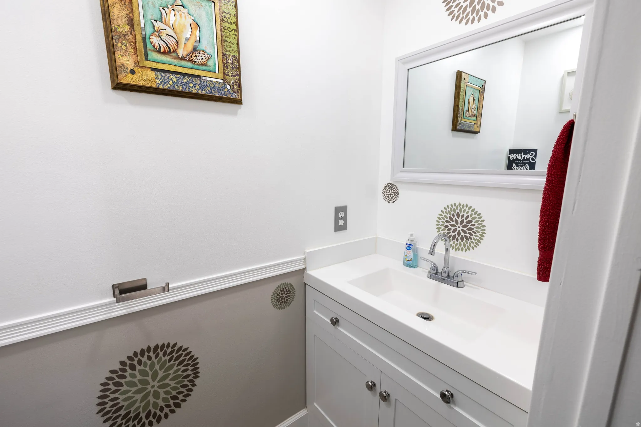 Bathroom featuring vanity