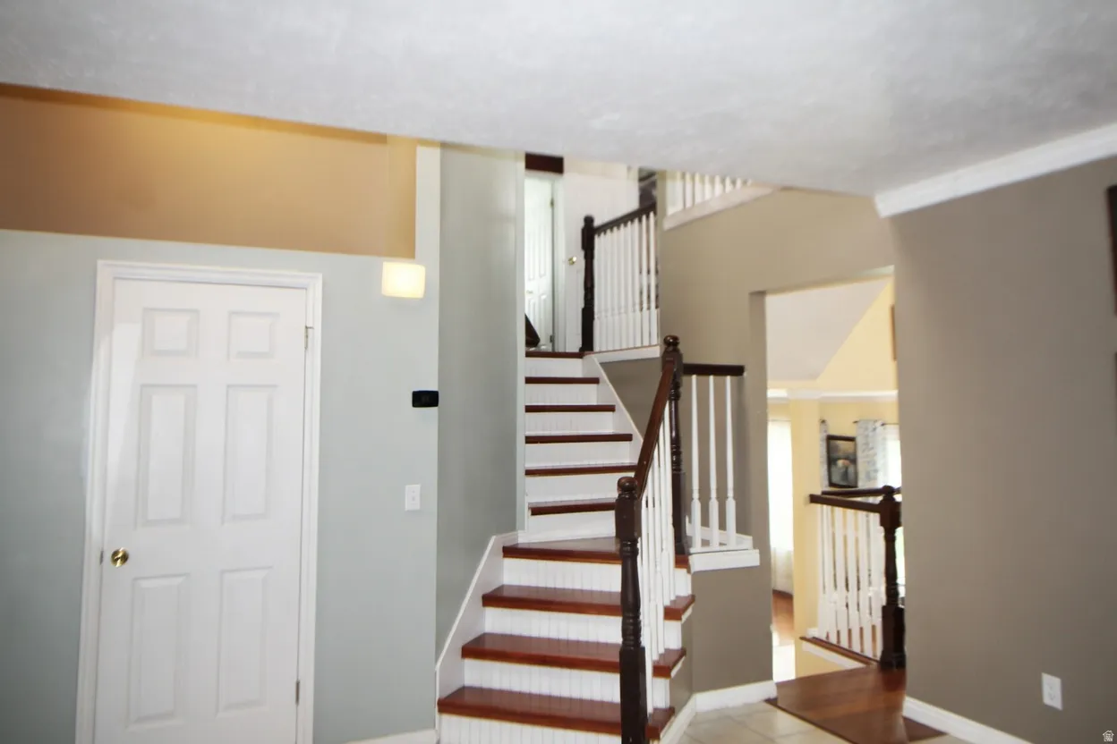 Staircase with baseboards
