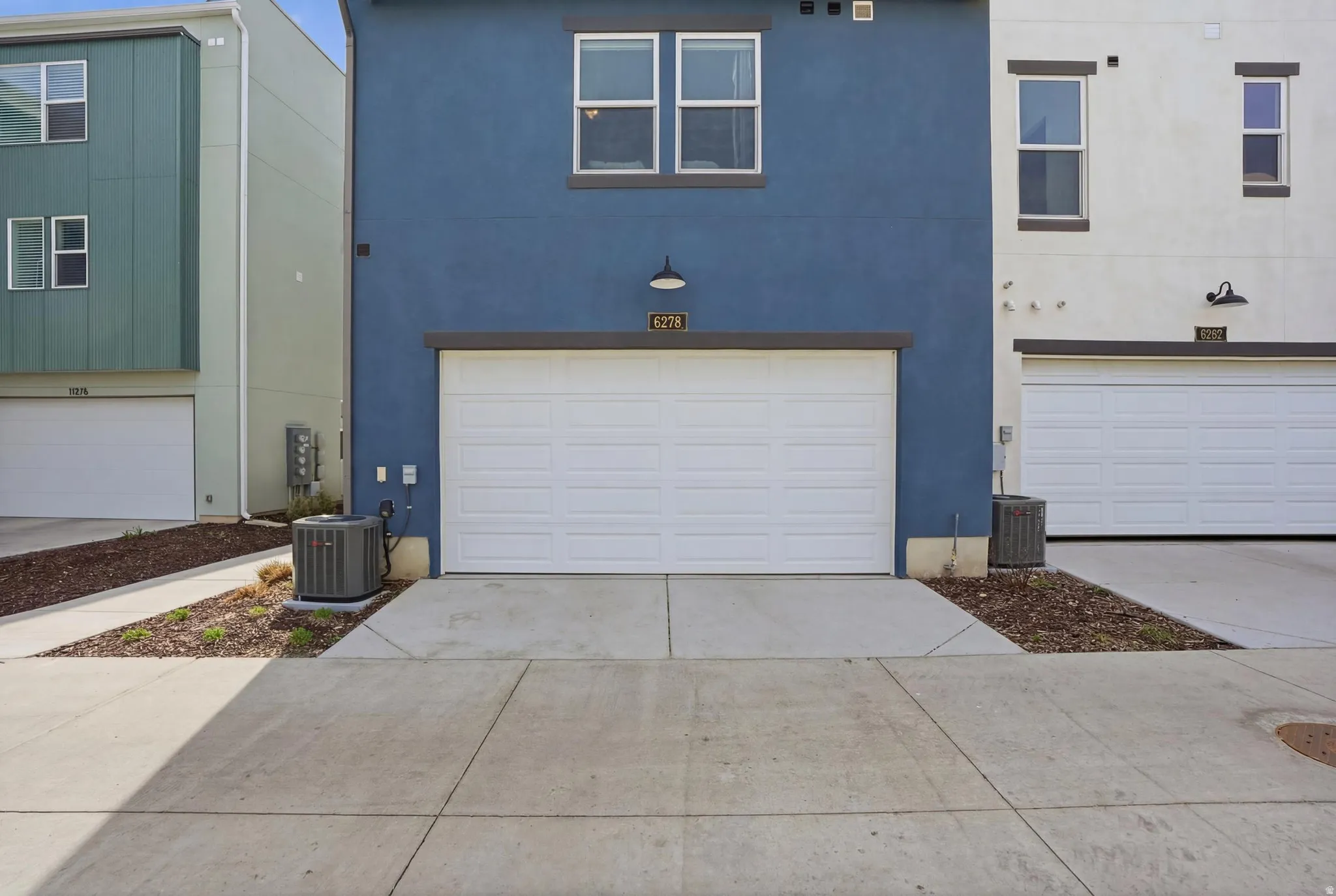 Garage with driveway