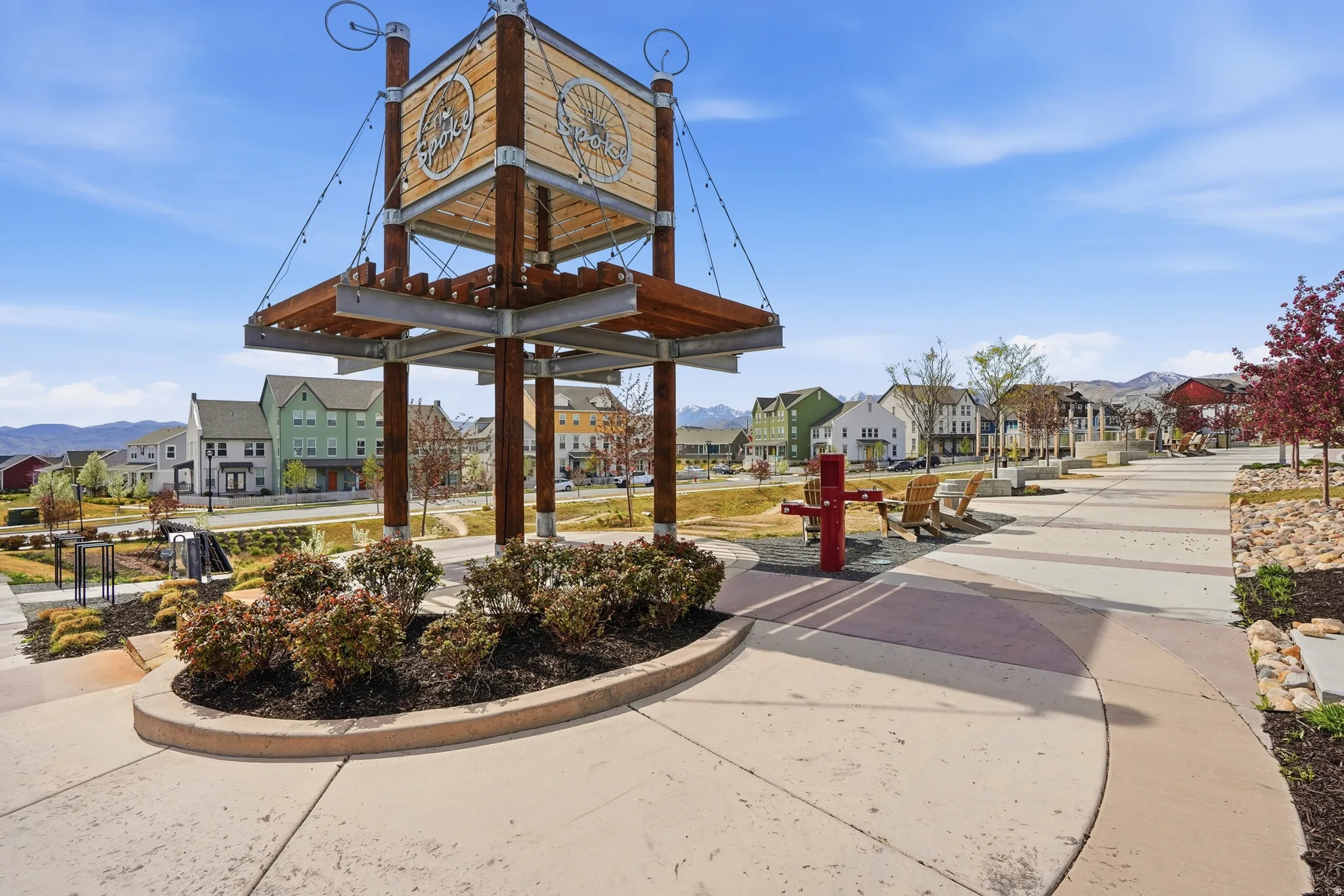 View of community with a residential view and a mountain view
