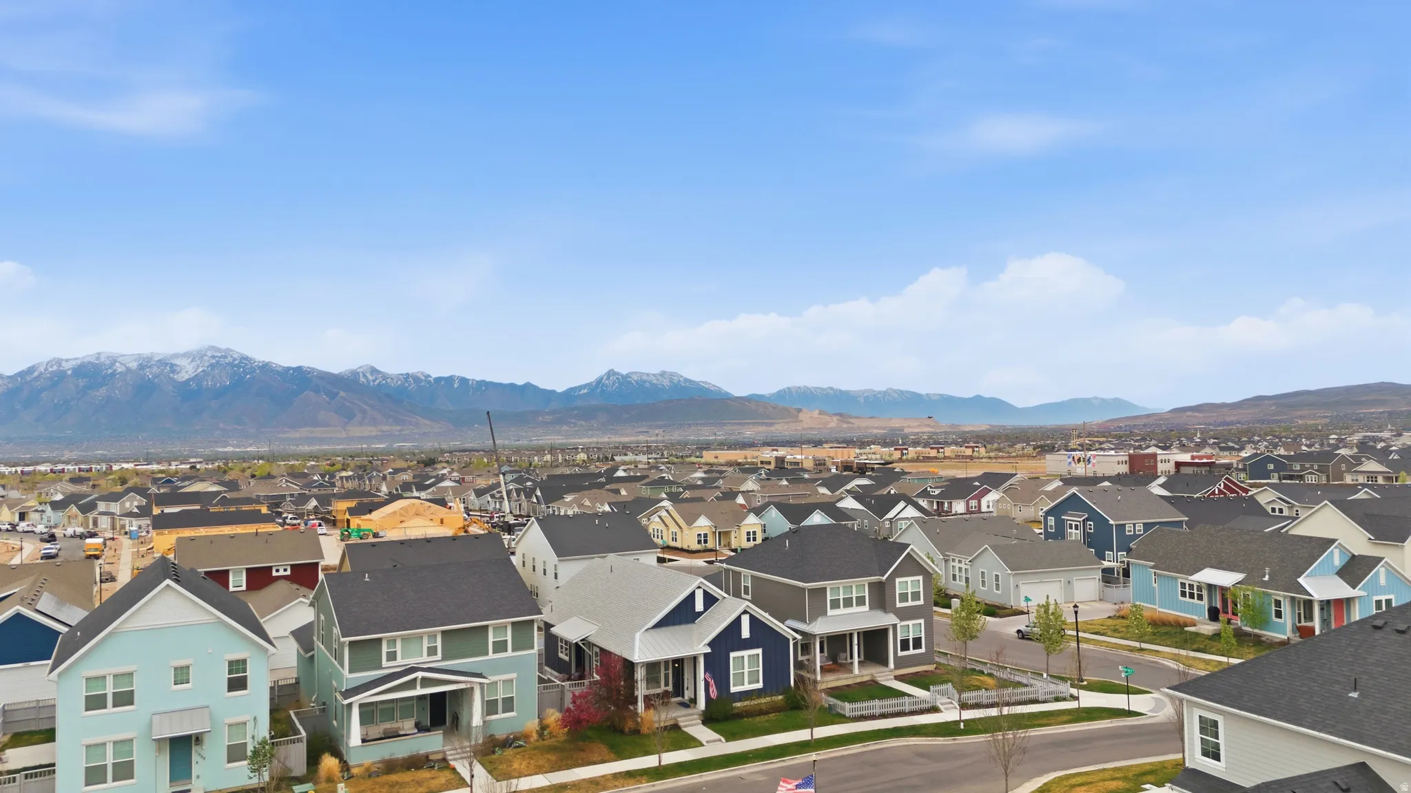Mountain view featuring nearby suburban area