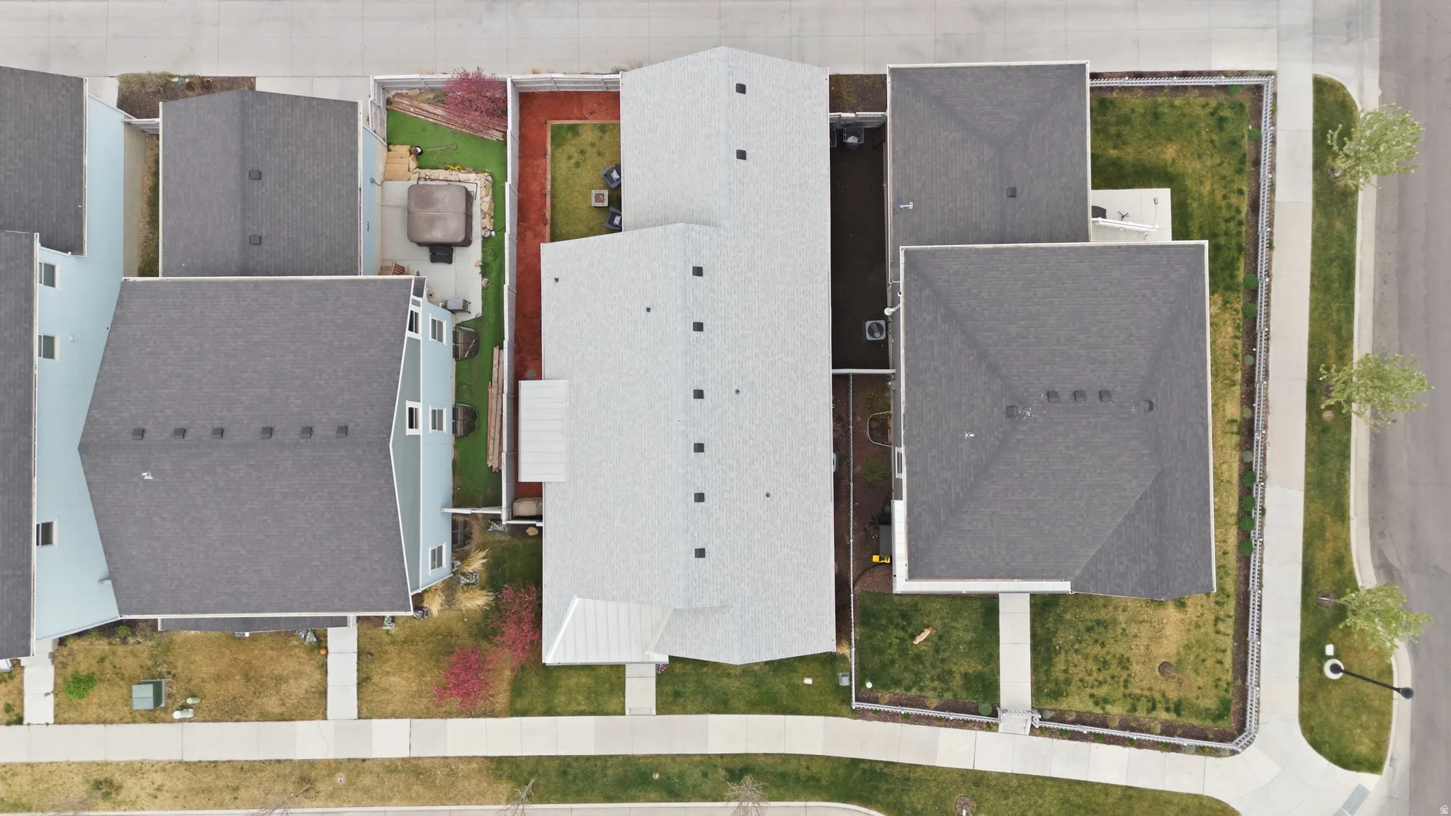 Aerial view of residential area