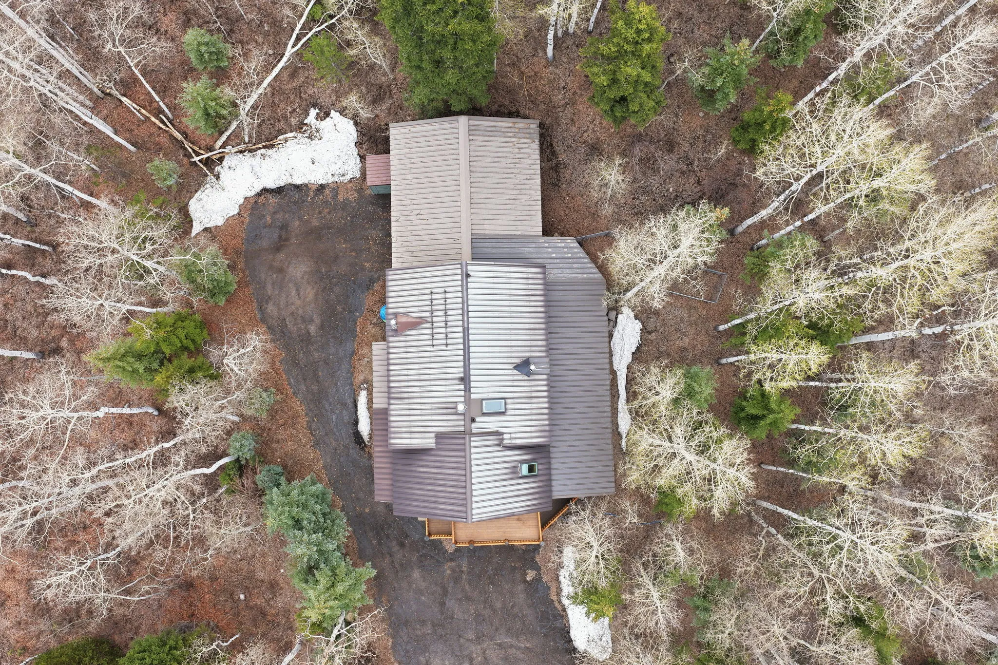 View from above of property