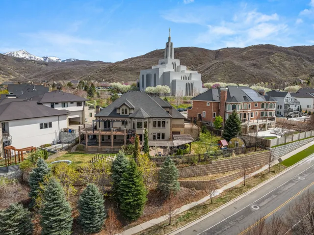 Mountain view featuring nearby suburban area