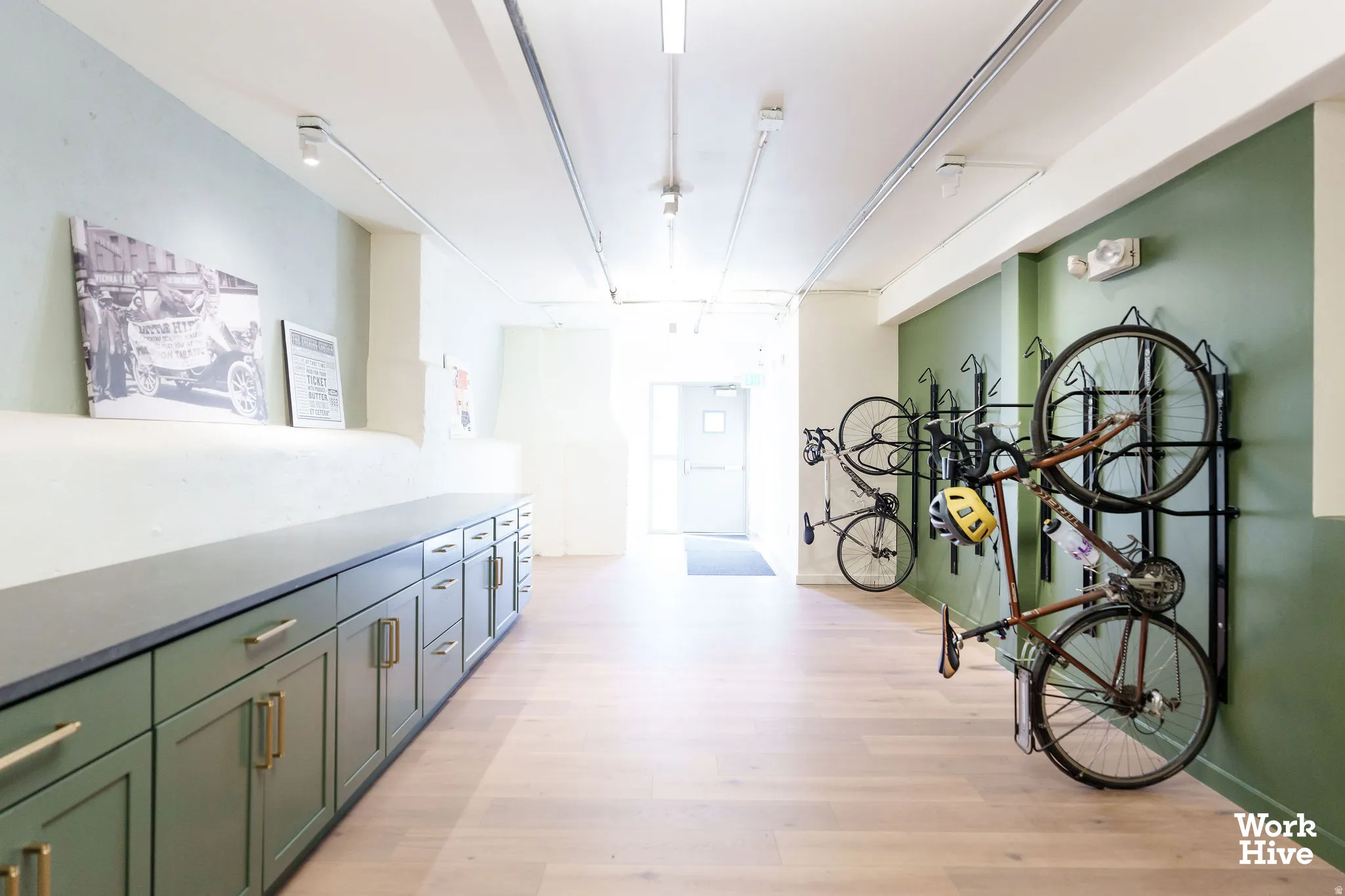 Hall with light wood-type flooring