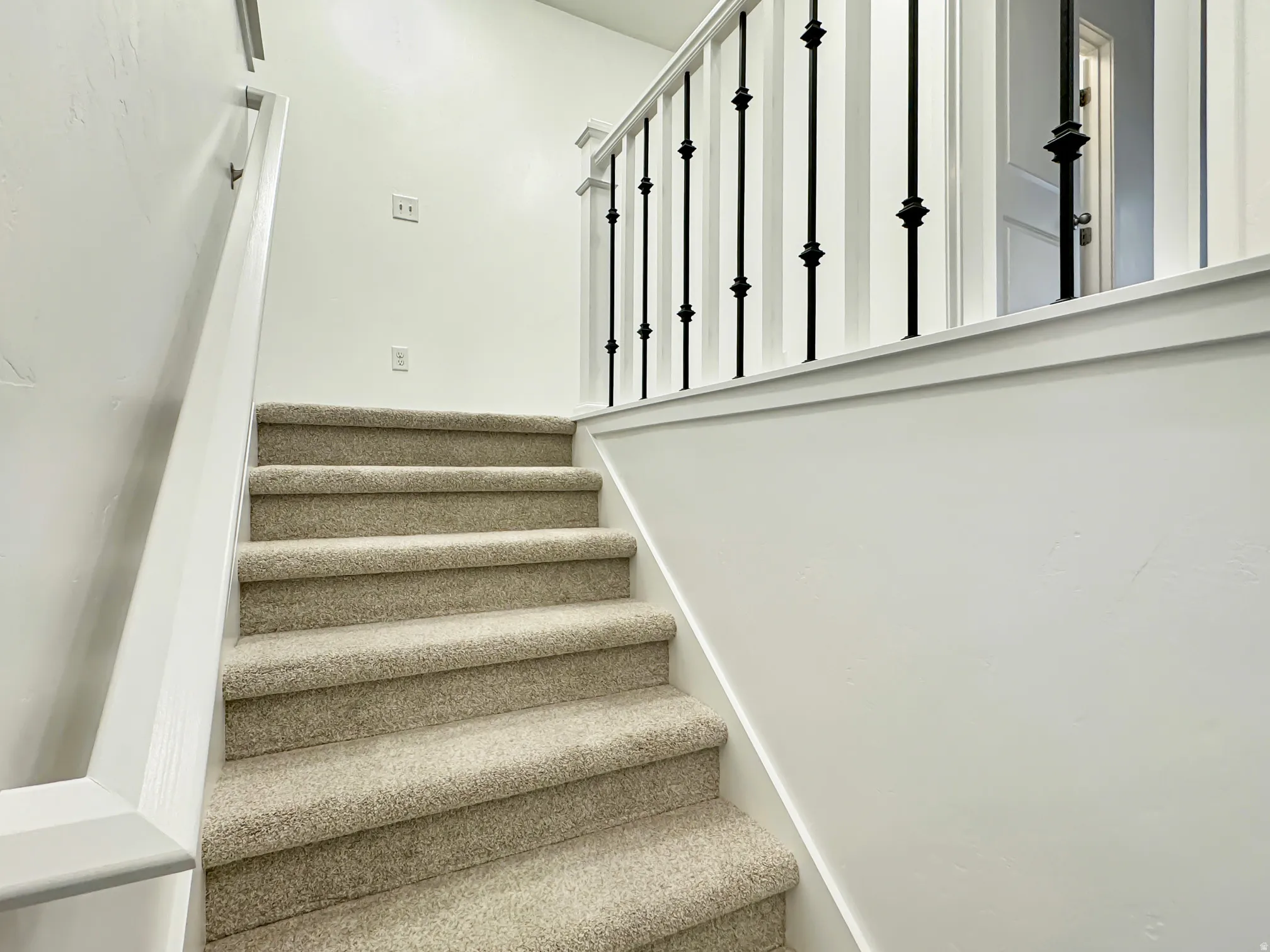 View of the stairs going up