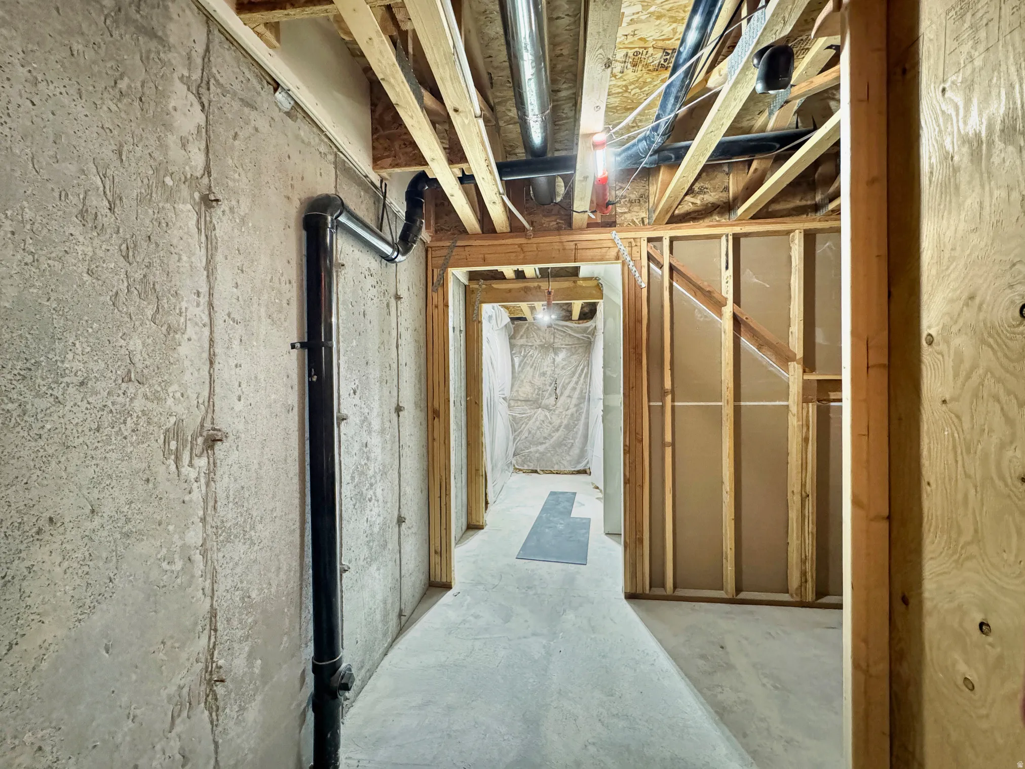Unfinished basement area ready to finish.