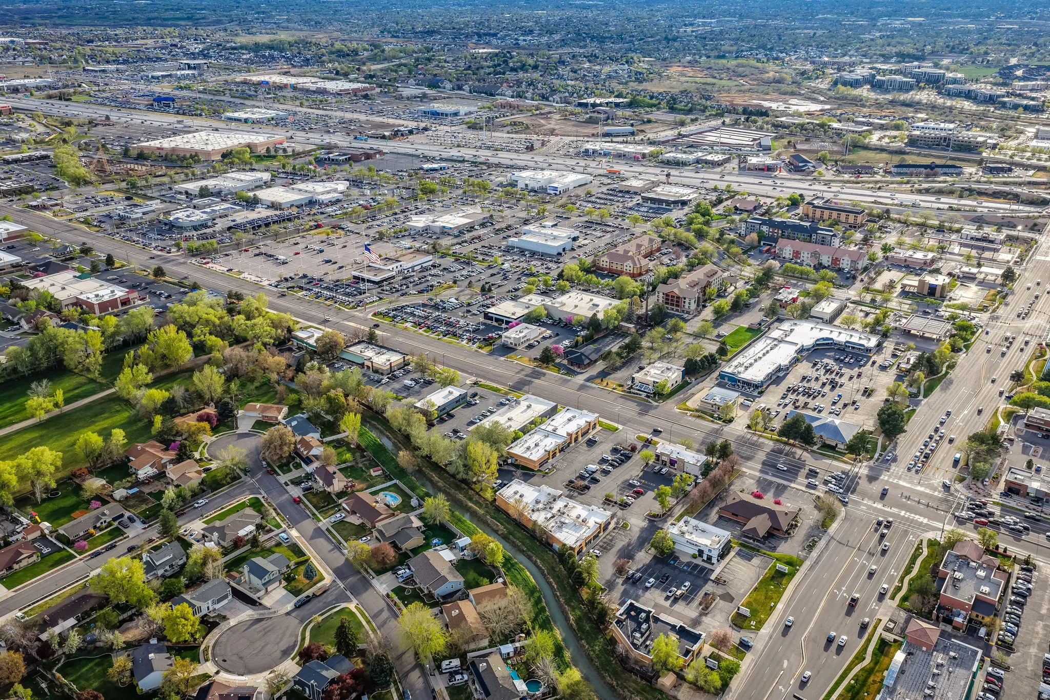 Aerial view of property and surrounding area