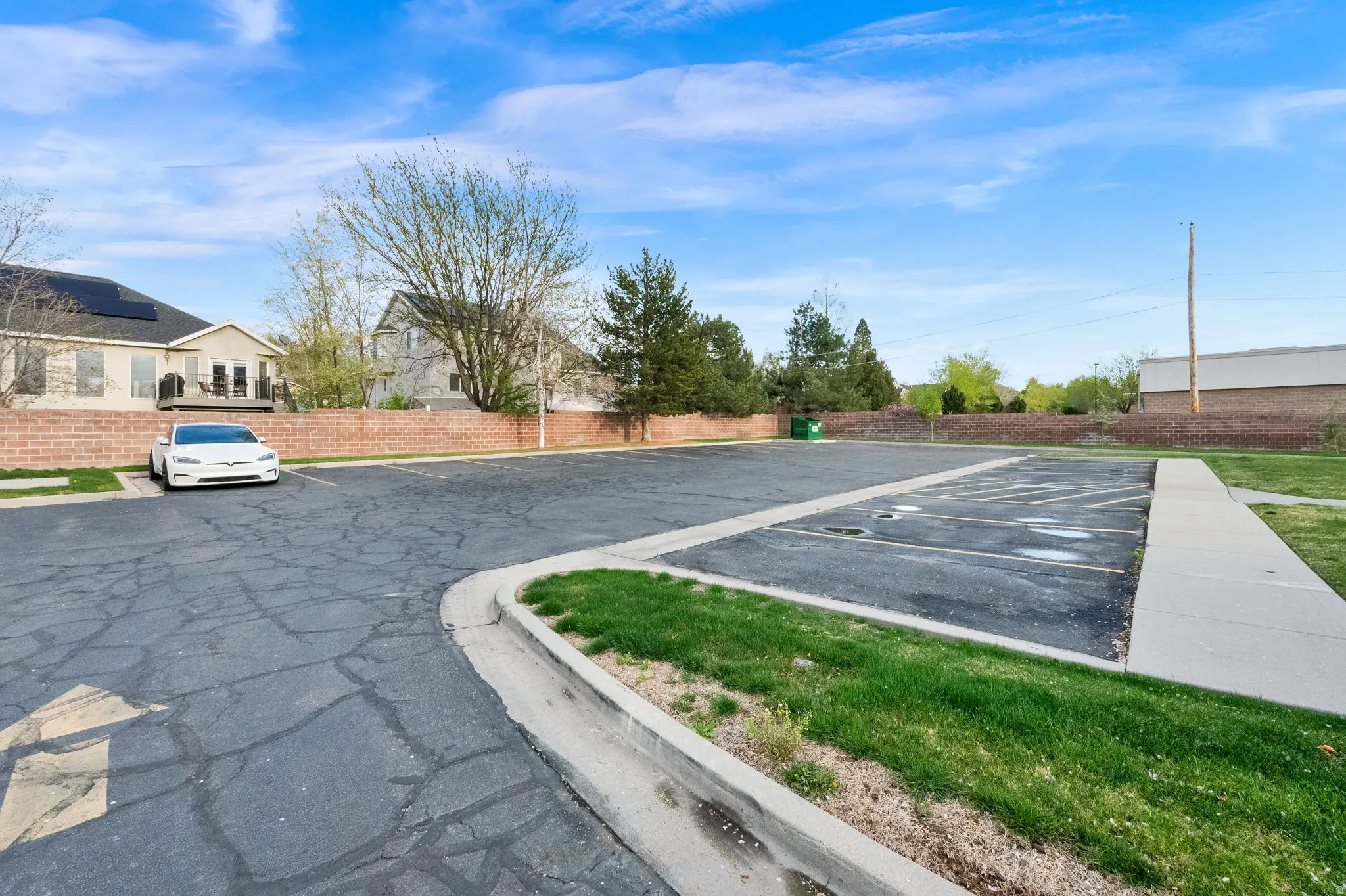 View of uncovered parking lot