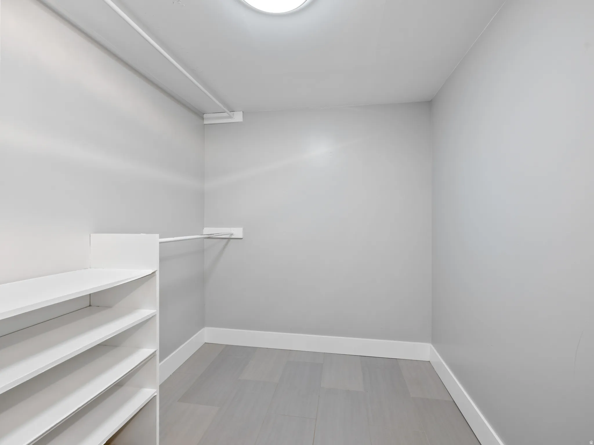 View of walk in closet