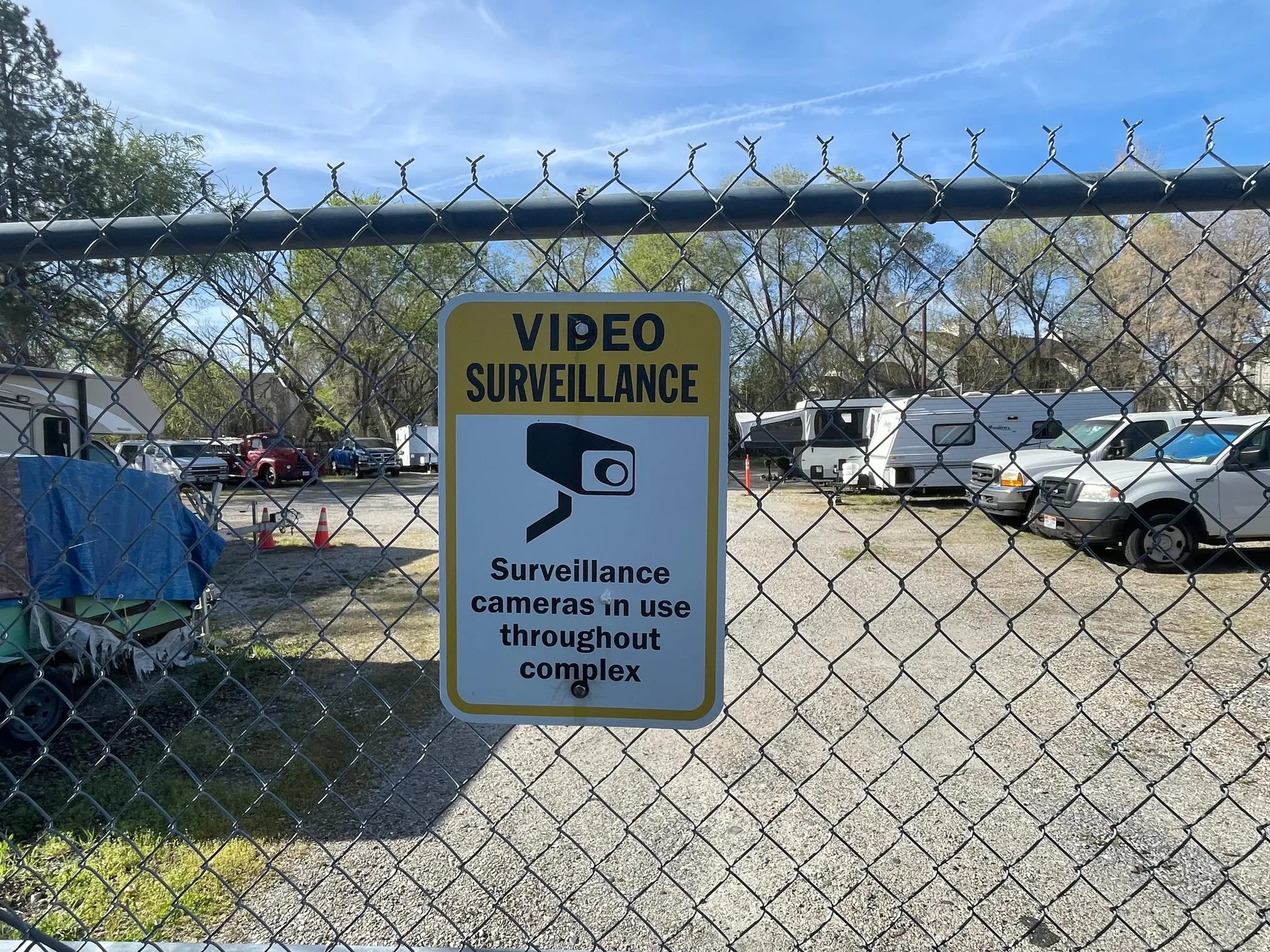 Gated and secure RV Parking lot, available for additional fee