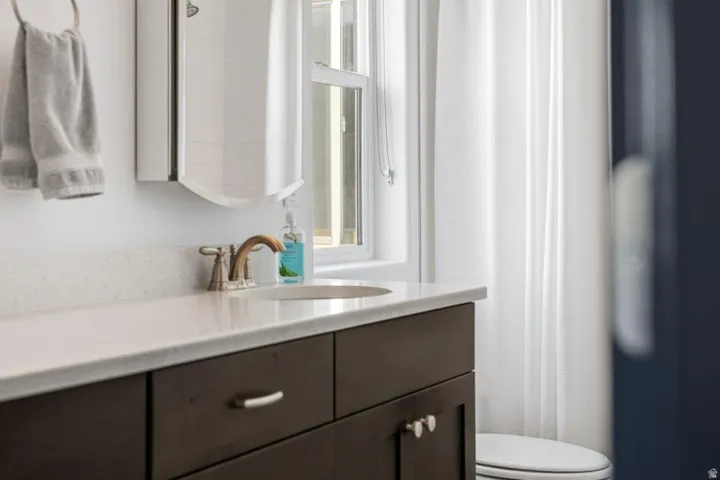 Bathroom featuring vanity