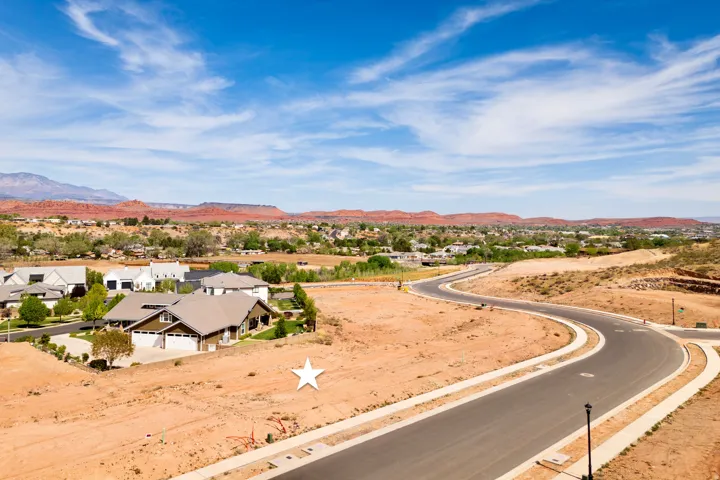 Mountain view with nearby suburban area