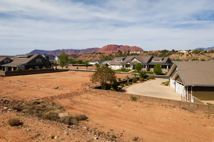 Mountain view with nearby suburban area