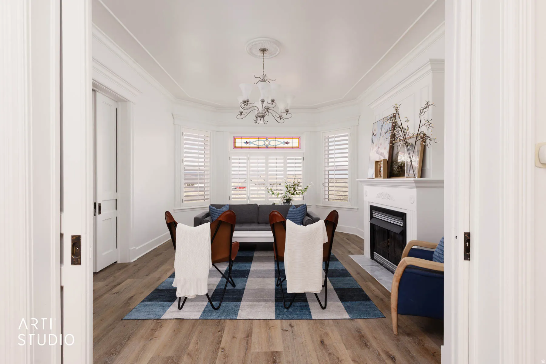 Great Room featuring a Fireplace