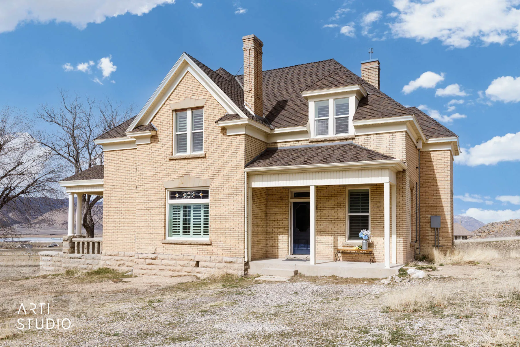 South side of house