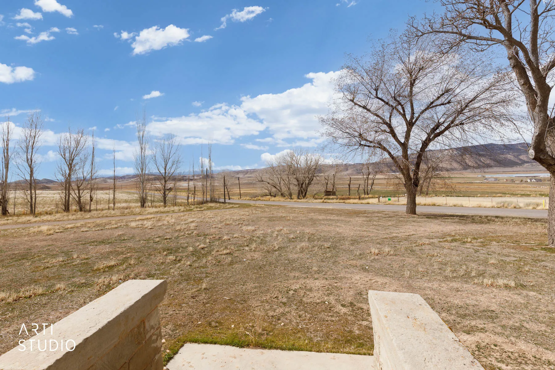 View of yard featuring a view of countryside