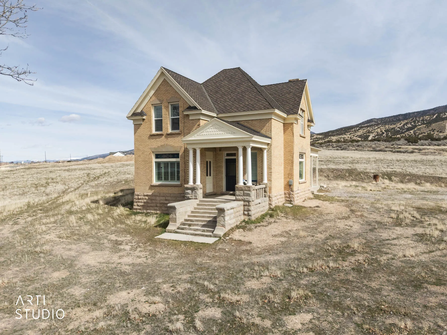 SW corner of house
