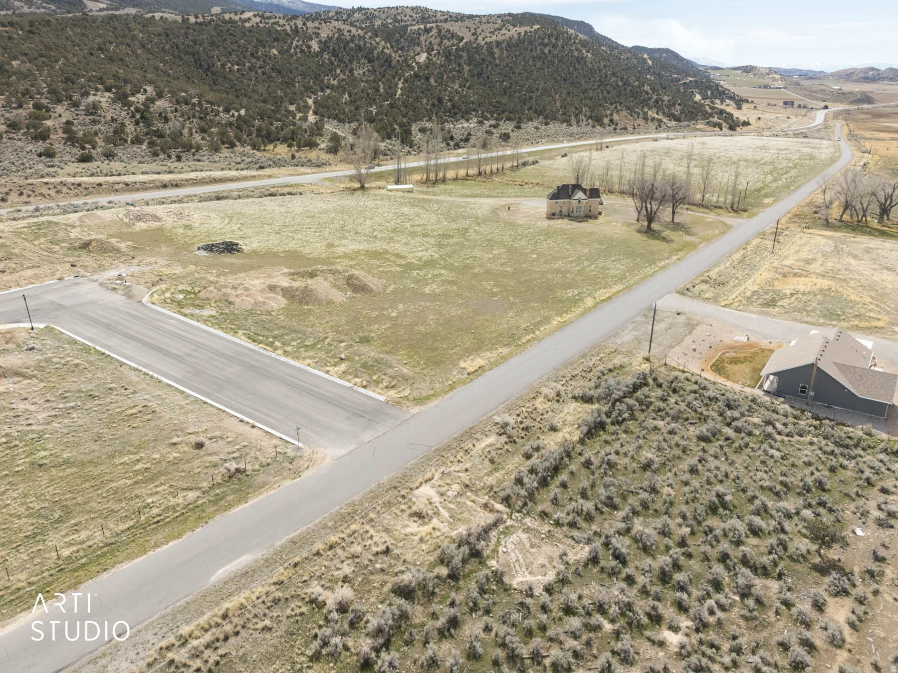 View from north end of property that adjoins the far property